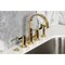 Kingston Brass Bridge Kitchen Faucet with Brass Sprayer, Polished Brass KS8262DKLBS - alternate 6