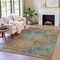 Homeroots 3' X 5' Denim Blue Beige And Copper Abstract Washable Indoor Outdoor Area Rug 630729 - alternate 8