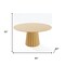 Homeroots 60" Brown Solid Wood Pedestal Base Round Top Dining Table 721028 - alternate 6