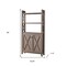 Homeroots 69" Brown Wood Six Tier Bookcase with Two Doors 630381 - alternate 5