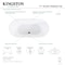 Kingston Brass 71" Acrylic Oval Double Ended Pedestal Tub with Drain, No Faucet Drillings, Glossy White VTDE713224 - alternate 5