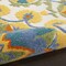 Homeroots 4' Ivory Blue Yellow And Orange Round Floral Indoor Outdoor Area Rug 546811 - alternate 9
