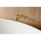 Kingston Brass Two-Handle Wall Mount Tub Faucet, Brushed Brass KS5027NX - alternate 4