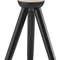 Homeroots 23" Black Solid Wood Tripod Table Lamp With White Ribbed Glass Shade 524622 - alternate 9