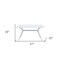 Homeroots 47" White Wood and Heavy Duty Plastic Trestle Base Dining Table 555180 - alternate 5