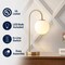 Jonathan Y Arco 18.25" Minimalist Mid-Century Arched Metal/Glass LED Table Lamp w/Frosted Globe Shade, Brass Gol JYL6010B - alternate 8