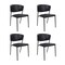 Manhattan Comfort Drift Metal Vegan Leather Side Chair in Black - Set of 4 DC1532-2 - alternate 9