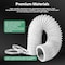 Ipower HealSmart 4 Inch 8 FT Flexible Aluminum Ducting, White GLDUCT4X8CPVCWHT - alternate 6