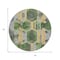 Homeroots 8' Green Gold And Silver Round Geometric Washable Indoor Outdoor Area Rug 618747 - alternate 8