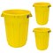 Magnum Tool 55 Gallon Trash Can, High-Vis Yellow, Construction Grade, Heavy Duty Plastic (3 Pack) CMTC-C000-55Y03 - alternate 1