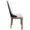 Leisuremod Verisma Collection Modern Wooden Dining Chair in Black Fabric with Light Grey Front VC57BFLGR - alternate 10