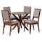 Baxton Studio Mana Modern Grey and Walnut Brown Wood 5-Piece Dining Set 254-12145-10891-ZORO - alternate 1