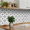 Homeroots 12" X 12" Black and White Delia Peel and Stick Removable Tiles 555891 - alternate 8