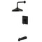 Kingston Brass Single-Handle Pressure Balanced Tub and Shower Faucet, Matte Black KB6140DL - alternate 1