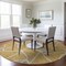Homeroots 8' Gold And Ivory Round Geometric Washable Indoor Outdoor Area Rug 612871 - alternate 8