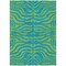 Homeroots 10' X 14' Teal Blue And Green Animal Print Washable Indoor Outdoor Area Rug 600713 - alternate 8