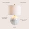 Jonathan Y Luna 21.5" Faux Marble Resin LED Table Lamp, White/Brass Gold JYL1064A - alternate 9