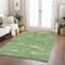 Homeroots 5' X 8' Green Blue And Ivory Abstract Washable Indoor Outdoor Area Rug 601051 - alternate 9