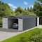 Sunjoy 13 ft. x 20 ft. Outdoor Storage Shed, Carport, Dark Grey A110006610 - alternate 7