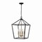 Jonathan Y Pagoda 16" 4-Light Classic Traditional Metal Cage Lantern LED Pendant, Oil Rubbed Bronze/Brass Gold JYL7437D - alternate 13