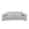 Homeroots 88" Light Gray Top Grain Leather Solid Wood Sofa 720445 - alternate 1