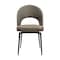 Armen Living Lucia Swivel Upholstered Dining Chair in Brown Fabric with Black Metal Legs - Set of 2 LCLUSICOBLK - alternate 8