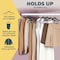 Lifemaster Velvet Skirt Hangers, Adjustable Clips, 360 Deg Swivel Hook, Non-Slip, Holds 10 lbs, Green, 10PK LMVSH10GN - alternate 10