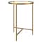 Homeroots 24" Gold And Clear Glass And Steel Round End Table 543831 - alternate 9