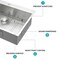 Wrightmaster 33 in. Drop-In Single Bowl 16-Gauge Gunmetal Stainless Steel Workstation Kitchen Sink w/Accessories ZOR-71302 - alternate 7