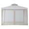 Sunjoy 10 ft x 10 ft Patio Gazebo, Modern Steel Frame Soft Top Gazebo with Netting - Beige & White A101003603 - alternate 12