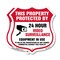 Signmission Video Surveillance Shield Sign This Prop, 6 inch X 6 inch, Plastic Sign, 2PK SHI-P-2PACK-6-470 - alternate 1