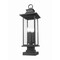 Z-Lite Tiberius 4 Light Outdoor Pier Mounted Fixture, Black/Clear Seedy, 9 In W x 27 In H 5017PHBS-SQPM-BK - alternate 6