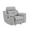 Homeroots 41" Grey Fascinating Leather Reclining Chair. 329544 - alternate 8