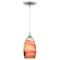 Vaxcel Milano Satin Nickel Mini Pendant Ceiling Light Amber Swirl Glass P0174 - alternate 1