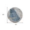 Homeroots 8' Blue Gray And Charcoal Round Abstract Washable Indoor Outdoor Area Rug 587574 - alternate 8