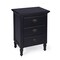 Homeroots Classic Black 3 Drawer Nightstand 388905 - alternate 7