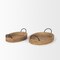 Homeroots Set of Two Brown Jute Hand Finished Oval Vanity Tray With Handles 731279 - alternate 6