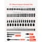 Vevor 1/2 in Drive Impact Socket Set 91 Pcs SAE 5/16 to 1-1/4 in Metric 8-32 mm, 91PK 69300004 - alternate 8