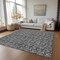 Homeroots 10' X 14' Gray Charcoal And Silver Floral Washable Indoor Outdoor Area Rug 581899 - alternate 8