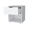 Homeroots 20" White Wood One Drawer Nightstand 553688 - alternate 14