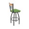 Holland Bar Stool Co Eleanor 30in Swivel Bar Stool with Pewter Finish, Medium Back and Graph Parrot Seat 880 - alternate 1