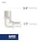 Everflow 3/4'' PEX Barb x 1/2'' MIP 90 Degree Elbow Pipe Fitting; Plastic Poly Alloy PPML3412 - alternate 5