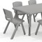 Flash Furniture 7 PC Plastic Activity Table and 6 Chairs Set, 10.5 inSeat Height-Soft Gray YU-YCX-0013-2-RECT-TBL-SFTGY-E-GG - alternate 10
