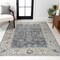 Jonathan Y Brandy Rustic Border Low-Pile Machine-Washable Dark Gray/Cream 5 ft. x 8 ft. Area Rug WSH321A-5 - alternate 7