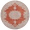 Homeroots 8' Rust And Beige Round Oriental Washable Indoor Outdoor Area Rug 597748 - alternate 7