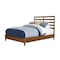Homeroots Brown Slat Back Solid Wood Full Bed Frame 524830 - alternate 7