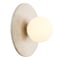 Jonathan Y Tivoli 9.75" Modern Minimalist 1-Light Ovoid Travertine LED Wall Sconce, Light Brown JYL5901A - alternate 1