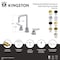 Kingston Brass Widespread Bathroom Faucet with Push Pop-Up Drain, Antique Brass KS1453TKL - alternate 5