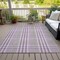 Homeroots 5' X 8' Purple Green And Ivory Plaid Washable Indoor Outdoor Area Rug 601507 - alternate 9