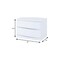 Homeroots 17" White Two Drawers Manufactured Wood Mirrored Nightstand 329629 - alternate 6